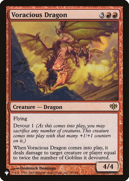 Dragon vorace, carte Magic PLST CON-75 — extension The List