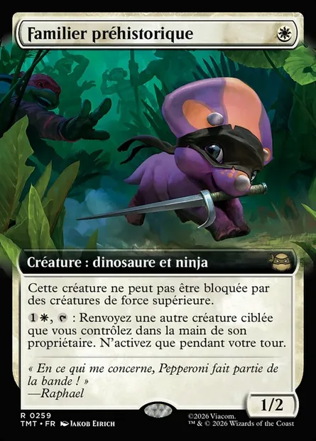 Familier préhistorique, carte Magic TMT 259 — extension Teenage Mutant Ninja Turtles