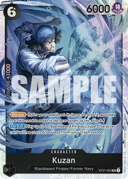 Kuzan, One Piece card ST27-003 — BLACK Marshall.D.Teach set