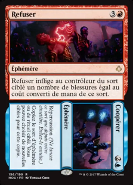 Refuser // Coopérer, carte Magic HOU 156 — extension L’âge de la destruction