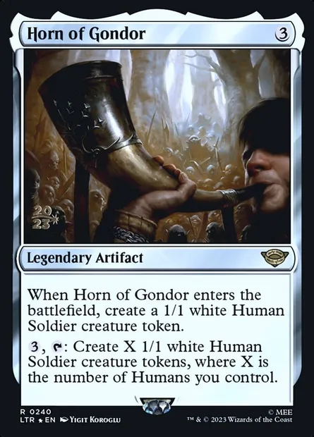 Horn of Gondor, Magic card PLTR 240s — Tales of Middle-earth Promos set