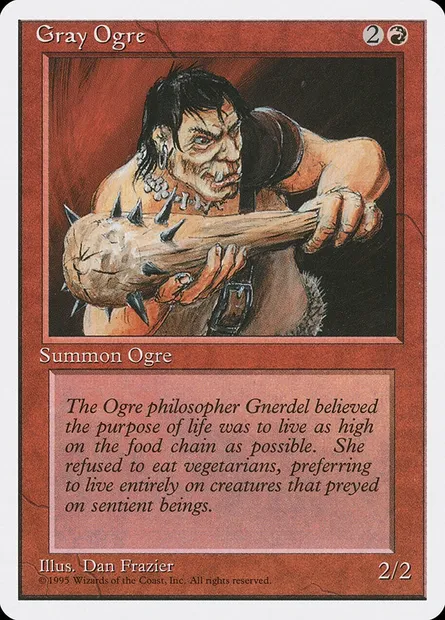 Gray Ogre, Magic card 4ED 200 — Fourth Edition set