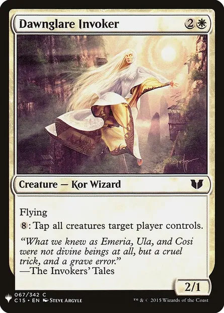 Dawnglare Invoker, Magic card PLST C15-67 — The List set