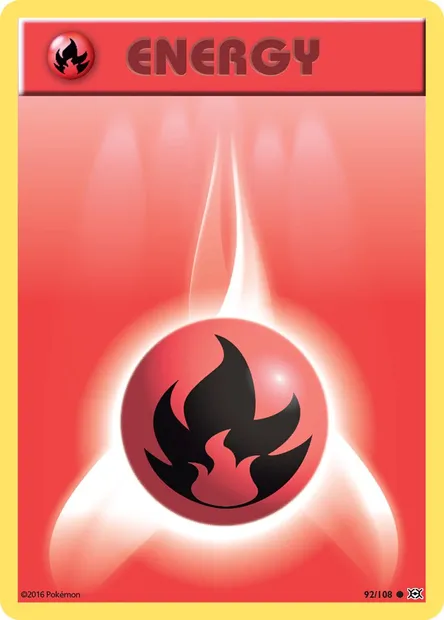Fire Energy, Pokémon card EVO 92 — Evolutions set