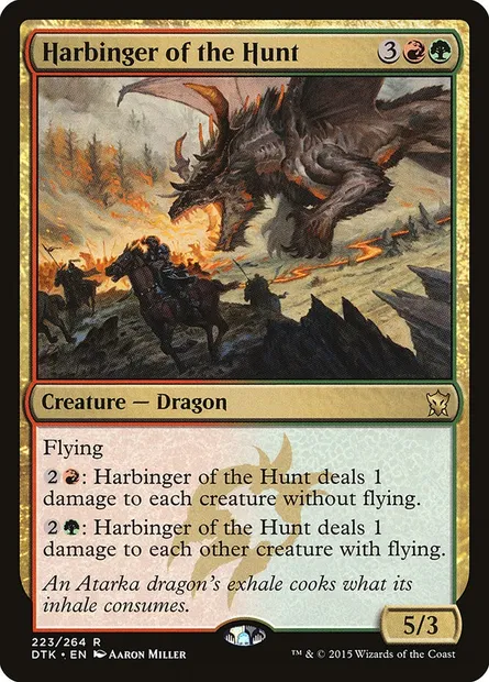 Harbinger of the Hunt, Magic card DTK 223 — Dragons of Tarkir set