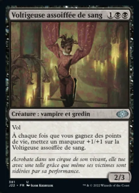 Voltigeuse assoiffée de sang, carte Magic J22 381 — extension Jumpstart 2022