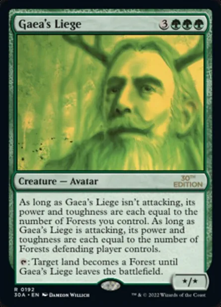 Gaea's Liege, Magic card 30A 192 — 30th Anniversary Edition set