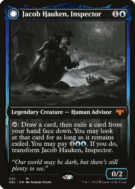 Jacob Hauken, Inspector // Hauken's Insight, Magic card DBL 332 — Innistrad: Double Feature set