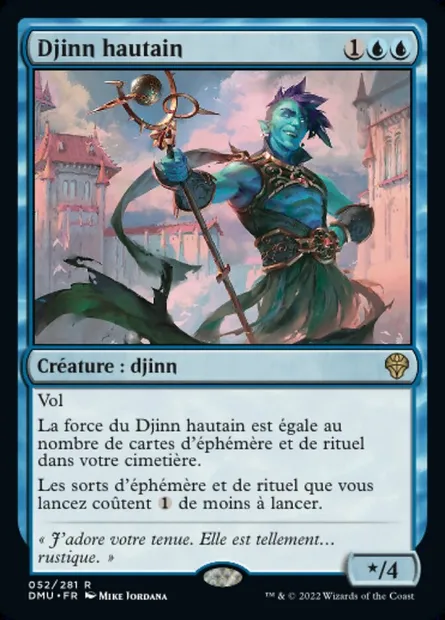 Djinn hautain, carte Magic DMU 52 — extension Dominaria Uni