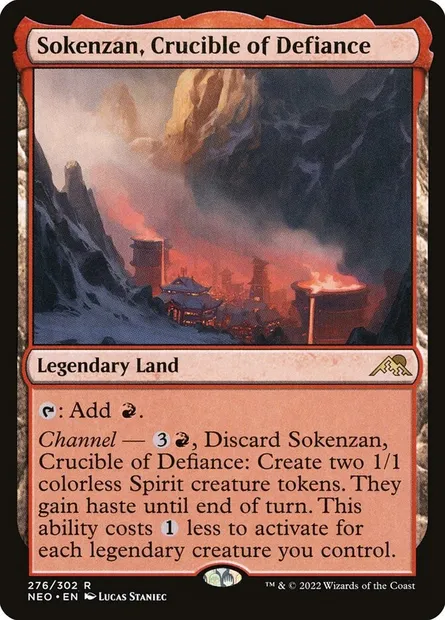 Sokenzan, Crucible of Defiance, Magic card NEO 276 — Kamigawa: Neon Dynasty set