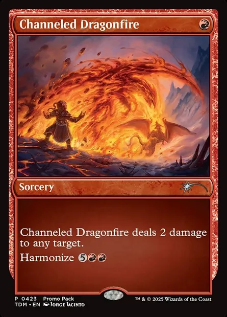 Channeled Dragonfire, Magic card TDM 423 — Tarkir: Dragonstorm set