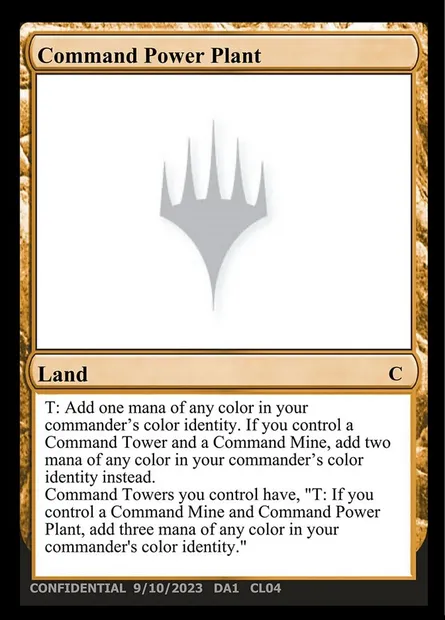 Command Power Plant, Magic card UNK CL04 — Unknown Event set
