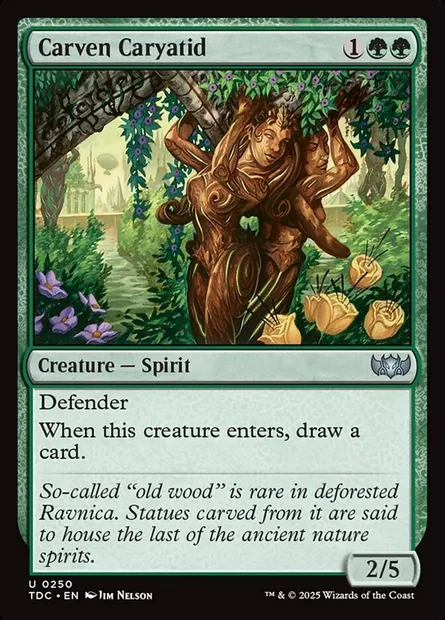 Carven Caryatid, Magic card TDC 250 — Tarkir: Dragonstorm Commander set