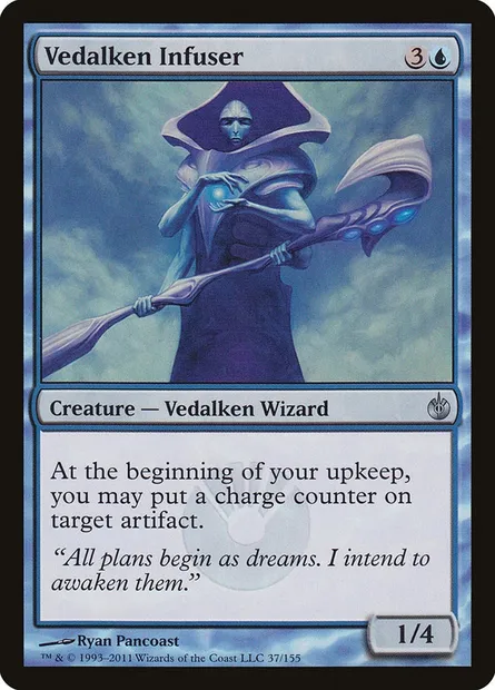 Vedalken Infuser, Magic card MBS 37 — Mirrodin Besieged set