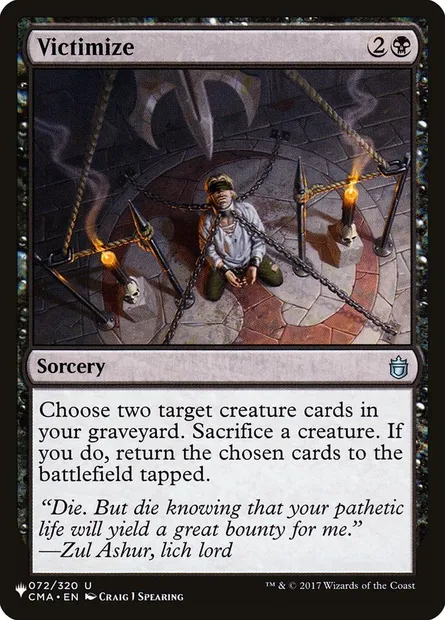 Victimize, Magic card PLST CMA-72 — The List set