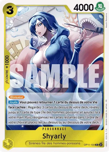 Shyarly, carte One Piece OP11-104 — extension DES POINGS VIFS COMME L'ÉCLAIR