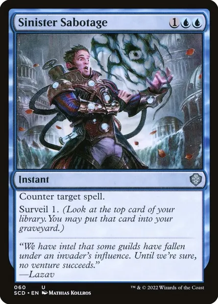 Sinister Sabotage, Magic card SCD 60 — Starter Commander Decks set