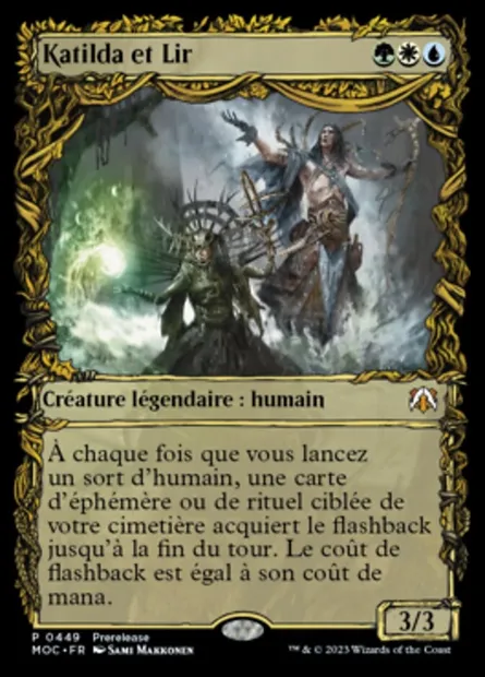 Katilda et Lir, carte Magic MOC 449 — extension March of the Machine Commander