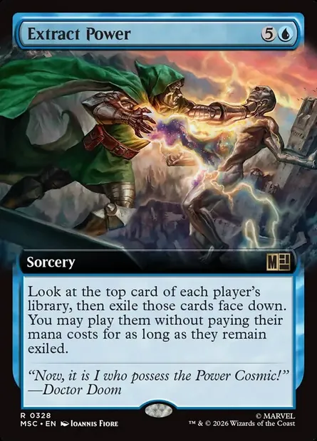 Extract Power, Magic card MSC 328 — Marvel Super Heroes Commander set