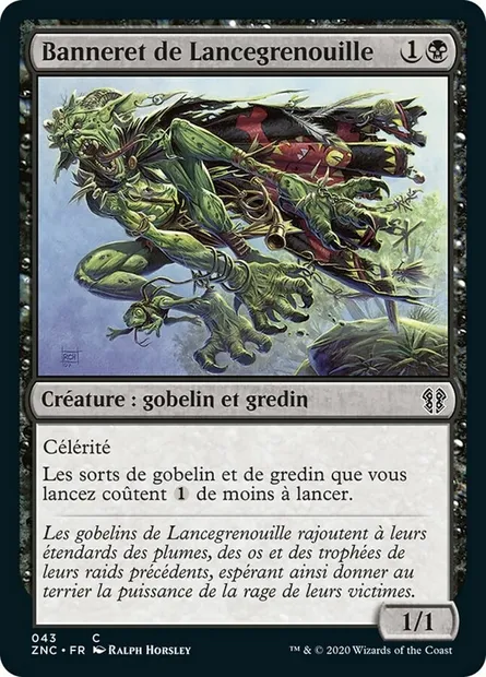 Banneret de Lancegrenouille, carte Magic ZNC 43 — extension Zendikar Rising Commander