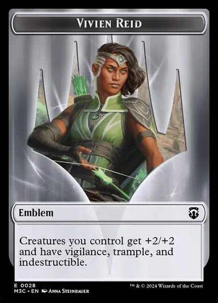 Vivien Reid Emblem, carte Magic TM3C 28 — extension Modern Horizons 3 Commander Tokens