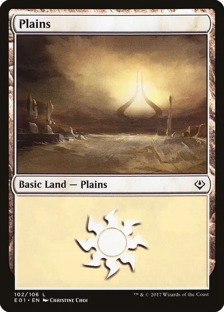 Plains, Magic card E01 102 — Archenemy: Nicol Bolas set
