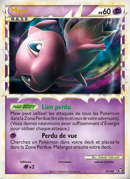 Mew, carte Pokémon TM 97 — extension Triomphant