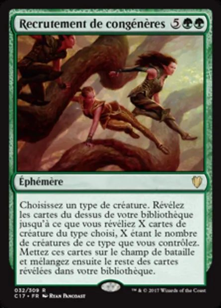 Recrutement de congénères, carte Magic C17 32 — extension Commander 2017