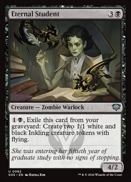 Eternal Student, Magic card SOS 82 — Secrets of Strixhaven set