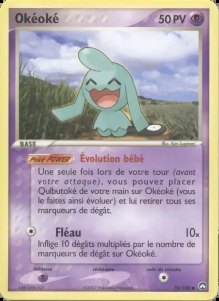 Okéoké, carte Pokémon PK 70 — extension EX Gardiens du Pouvoir