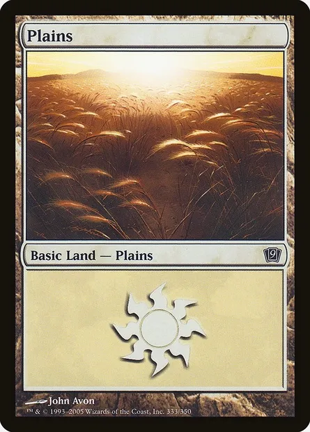 Plaine, carte Magic 9ED 333★ — extension Neuvième Edition