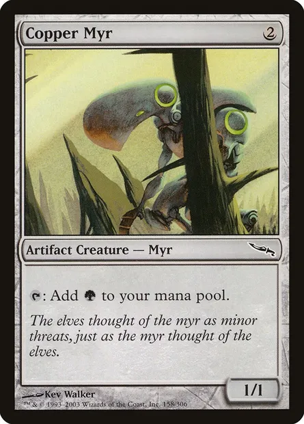 Copper Myr, Magic card MRD 158 — Mirrodin set