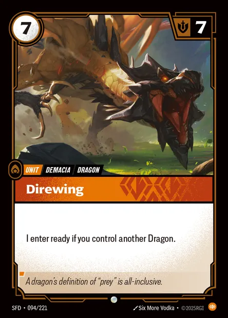 Direwing, carte Riftbound SFD 094 — extension Spiritforged