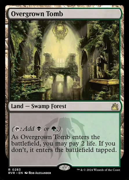 Overgrown Tomb, Magic card RVR 283 — Ravnica Remastered set