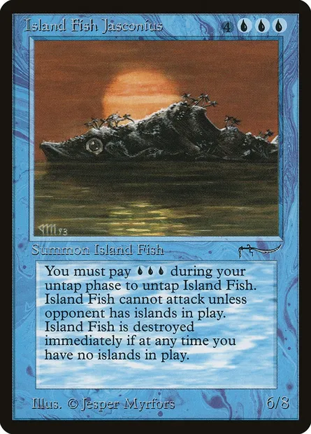 Island Fish Jasconius, Magic card ARN 16 — Arabian Nights set