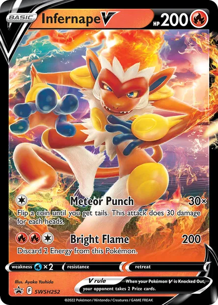 Infernape V, Pokémon card SWSH 252 — SWSH Black Star Promos set