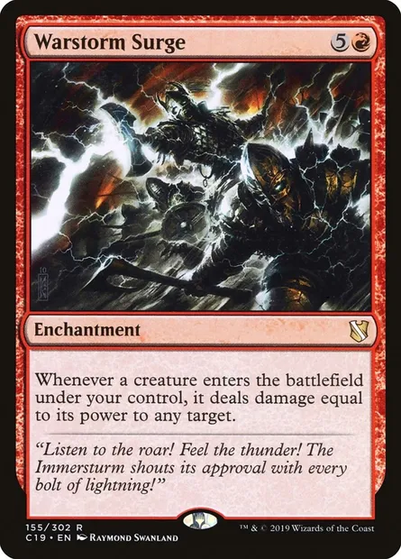 Warstorm Surge, Magic card C19 155 — Commander 2019 set