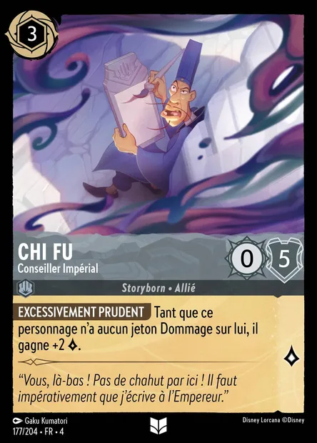 Chi Fu - Conseiller Impérial, carte Disney Lorcana CH4-177 — extension Le Retour d'Ursula