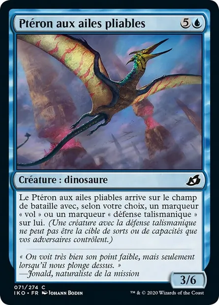 Ptéron aux ailes pliables, carte Magic IKO 71 — extension Ikoria: Lair of Behemoths