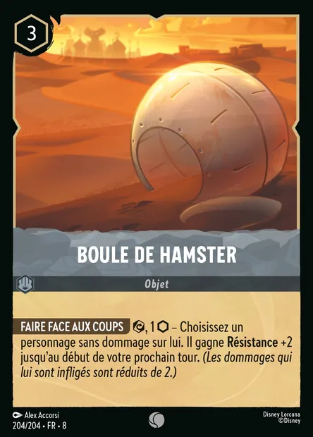 Boule de hamster, carte Disney Lorcana CH8-204 — extension Le Règne de Jafar