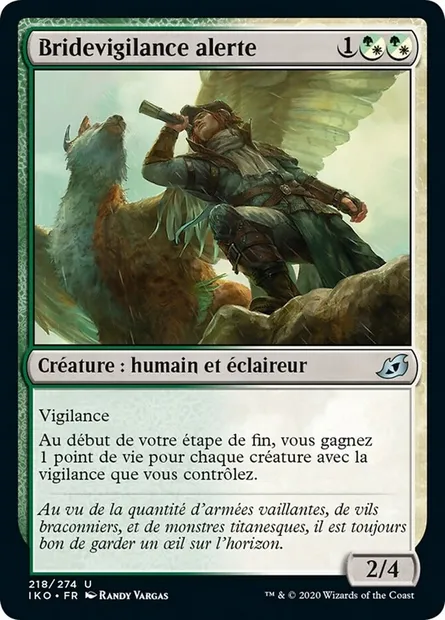 Bridevigilance alerte, carte Magic IKO 218 — extension Ikoria: Lair of Behemoths