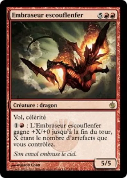 Embraseur escouflenfer, carte Magic MBS 65 — extension Mirrodin assiégé