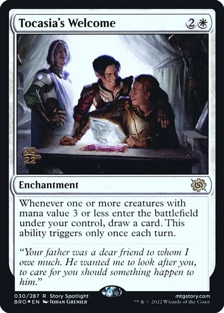 Tocasia's Welcome, Magic card PBRO 30s — The Brothers' War Promos set
