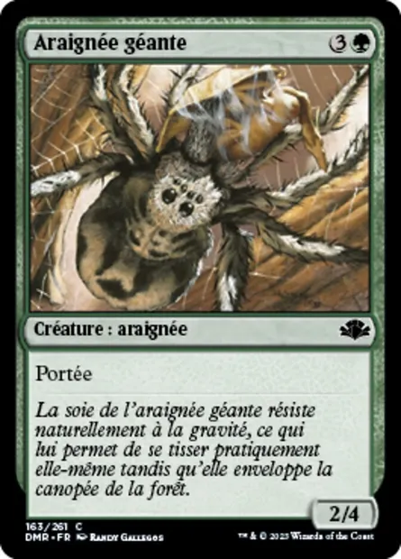 Araignée géante, carte Magic DMR 163 — extension Dominaria Remastered