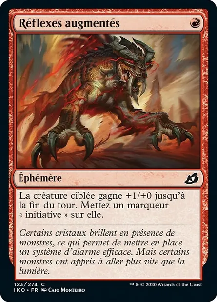 Réflexes augmentés, carte Magic IKO 123 — extension Ikoria: Lair of Behemoths