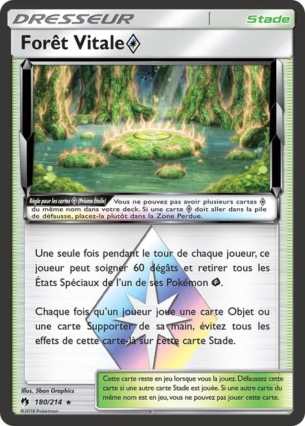 Forêt Vitale ◇, carte Pokémon LOT 180 — extension Tonnerre Perdu