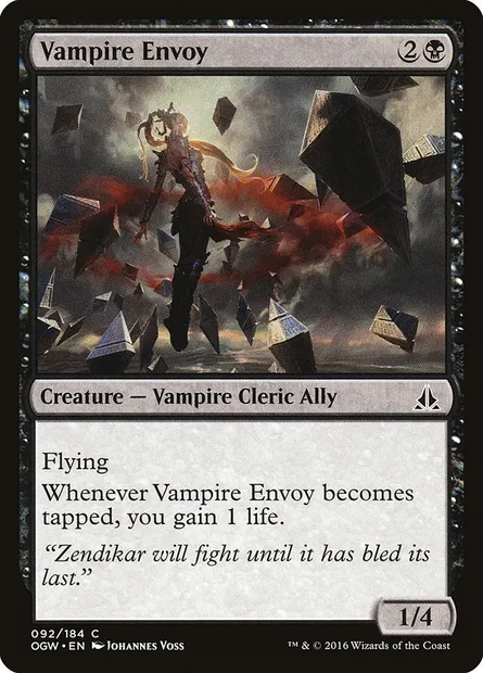 Vampire Envoy, Magic card OGW 92 — Oath of the Gatewatch set