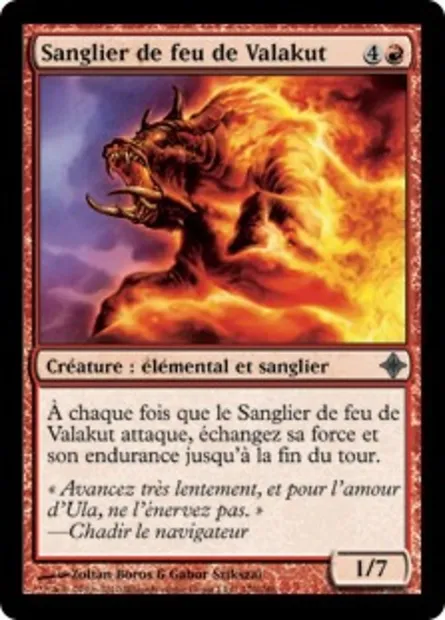 Sanglier de feu de Valakut, carte Magic ROE 170 — extension L'ascension des Eldrazi
