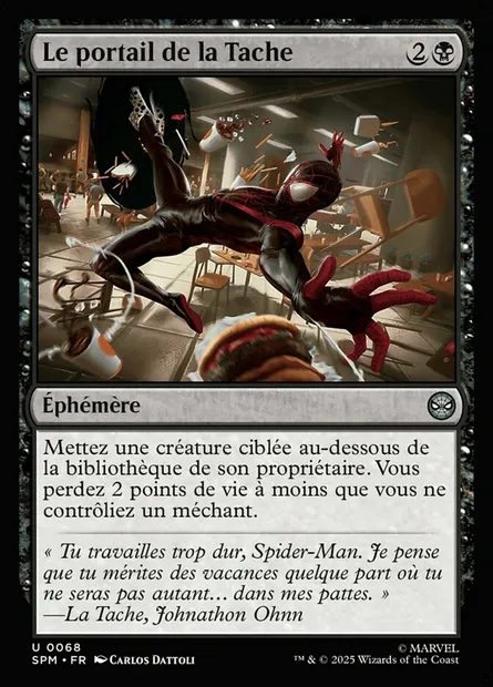 Le portail de la Tache, carte Magic SPM 68 — extension Marvel's Spider-Man