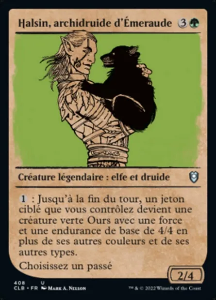 Halsin, archidruide d'Émeraude, carte Magic CLB 408 — extension Commander Légendes : la bataille de la Porte de Baldur
